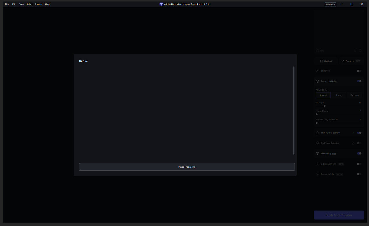 Photo AI 2.1.2 Hangs During Processing (Queue Blank) Bugs and Issues