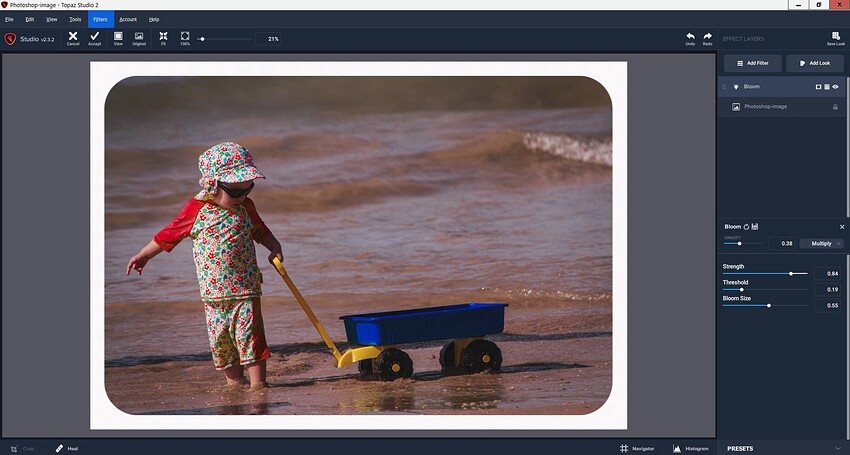 Fotomaker_BloomFilterSettings_InTopazStudio2_PsPlugin
