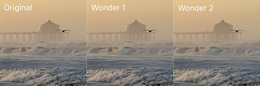 Wonder comparison with Phone photo