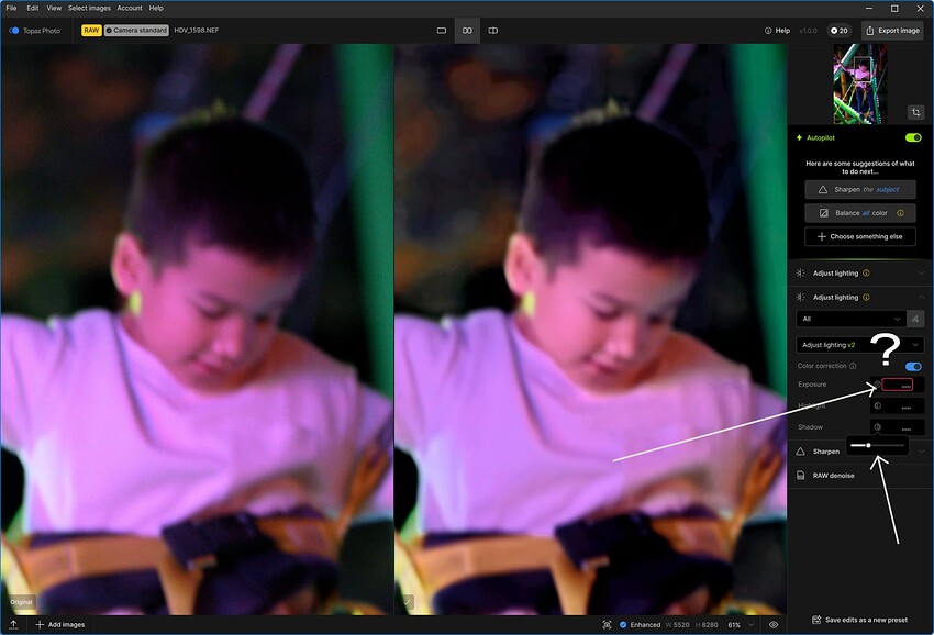 Topaz Photo 1.0 - controls