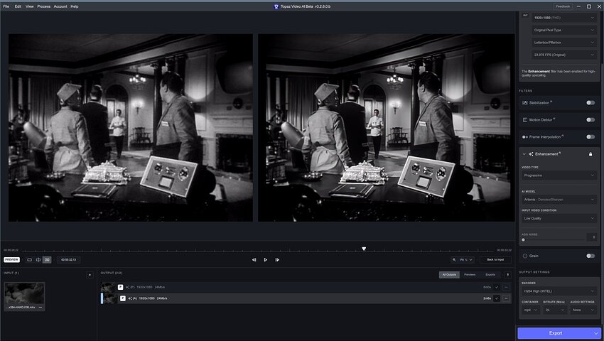 Topaz Video AI Beta v3.2.6.0.b - artemis face colour