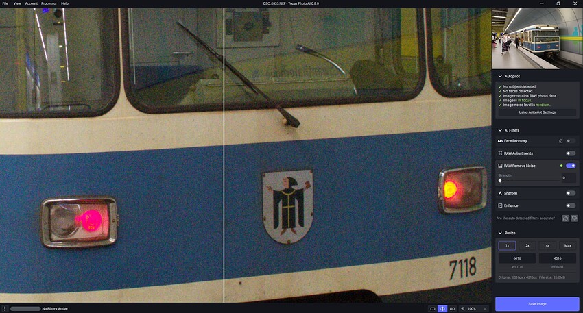 Topaz PAI - no filters