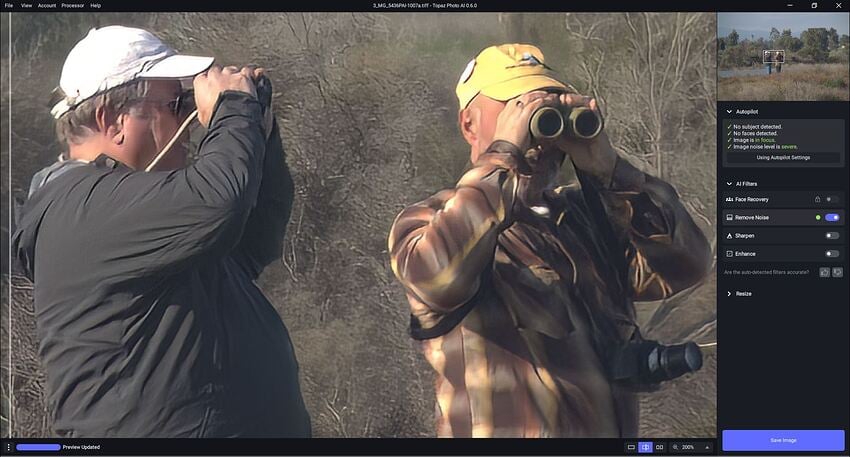 Fotomaker_PAIdot6-StandaloneW11_AutoPilotResults-GPUprocessor-NoSubjsDetectedSevereNoiseDetected