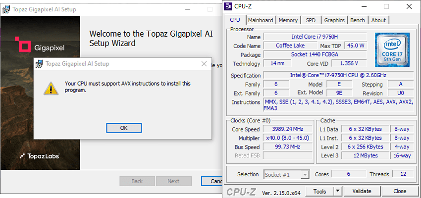 Resolved | Steps For AVX Error - Bugs and Issues - Topaz Community