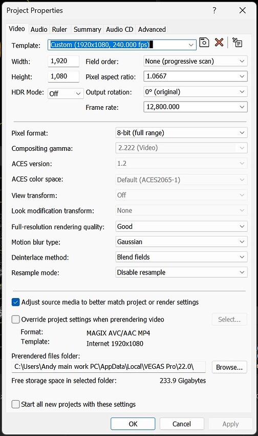 vegas pro 22 build 250 unable to import avc from topaz vai- see frame rate error