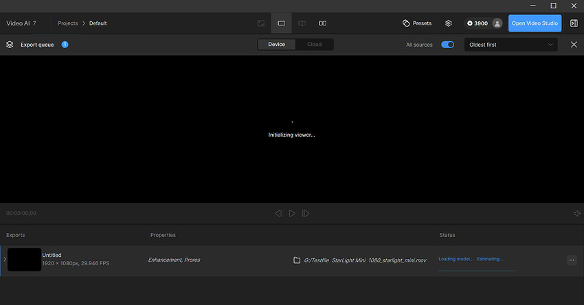 Starlight Mini Load and Load after 20 min Nothing