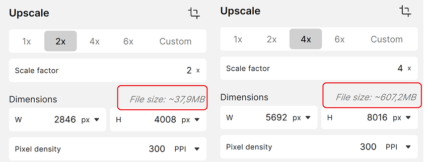 file size