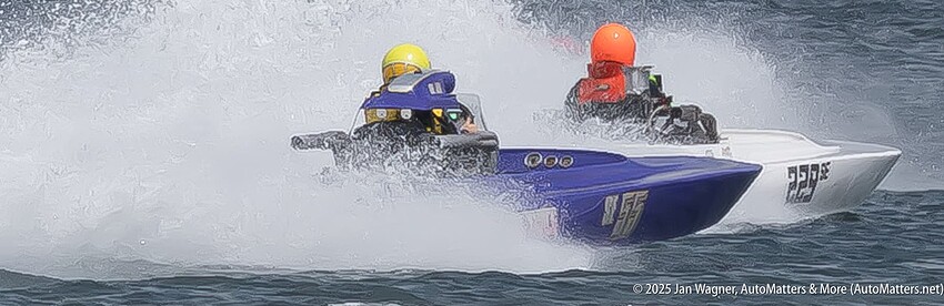 c J Wagner-20250913_121939-02444-San Diego Bayfair—H1 Unlimited Hydroplane race Heat 1—Corey Peabody U-9 blowover & return tow upside down—ELS cropped—R1-5995—6in x 300dpi