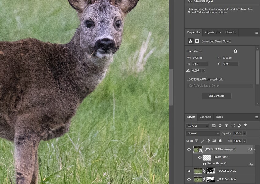 2. returns without the filtered image - 5000 iso