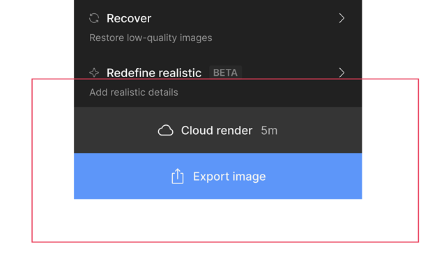 Unlimited Cloud rendering UI