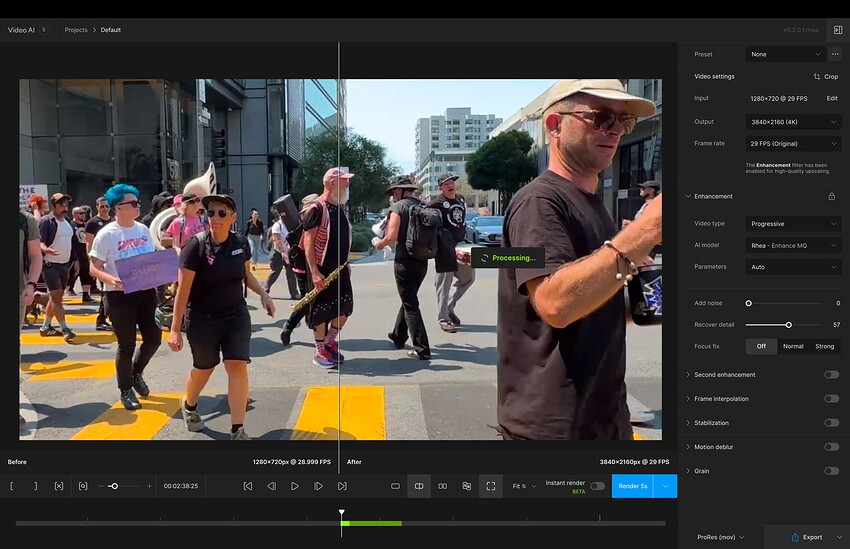 no rendered frames in bright green section