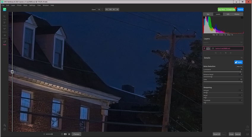 Fotomaker_ON1-NoNoiseAI-LumixRaw-ISO-25600_DeNoisedLiteSharpeningPreview