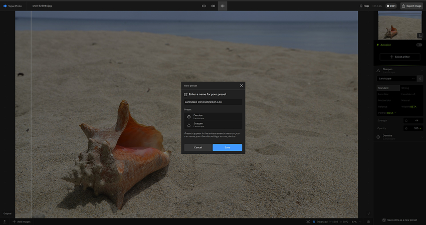 Fotomaker_Presets_DialogBox-StoredEnhancements