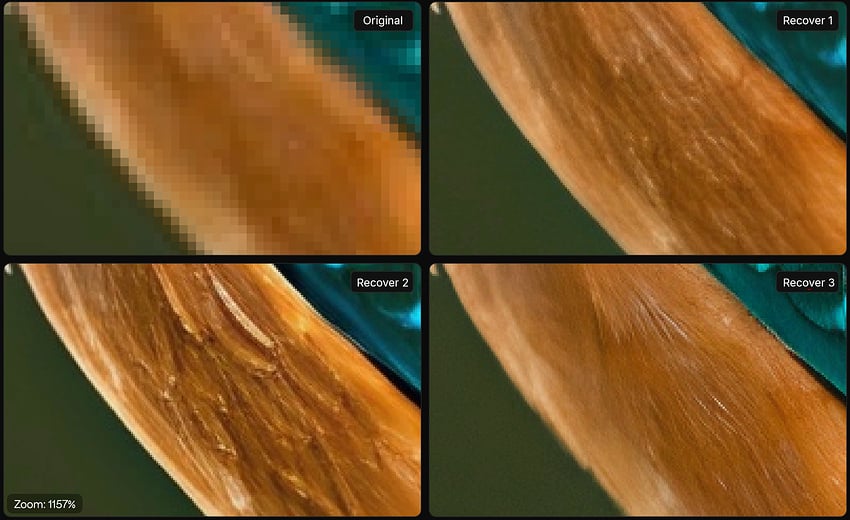 Recover 3 Comparison - zoomed in