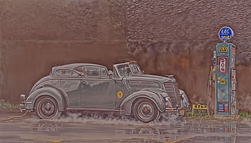 New-1-gigapixel-redefine-6500-1080h-A car parked next to a petrol station in the fog-contrast