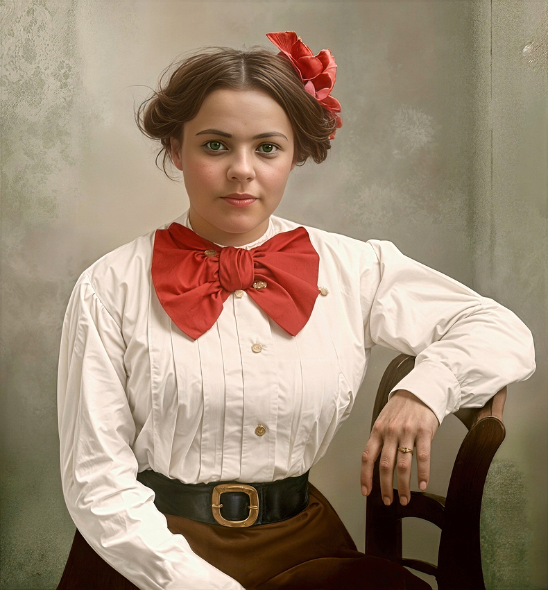 010 Lady with a Bow-Colorization-Offline-HQ-Wonder2-topaz-lighting