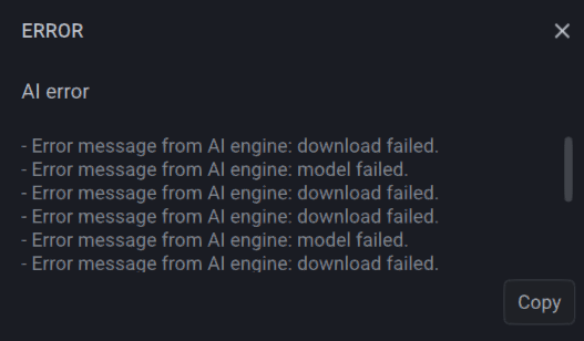 Topaz VEAI Errors