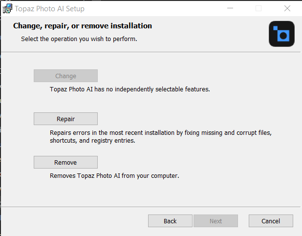 Unable to reinstall any Topaz app - Topaz Products - Topaz Community
