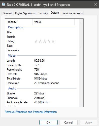 Chronos frame rate to 29.97