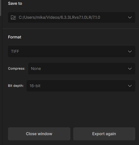 export settings 7.1.1